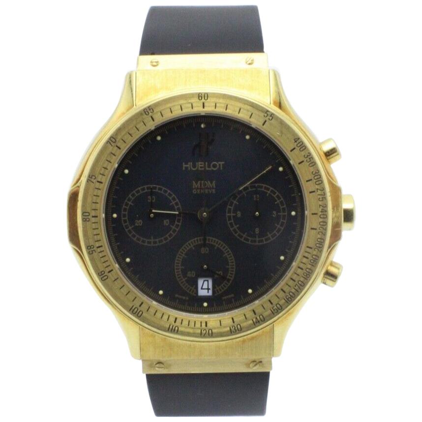 Hublot MDM Chronograph Reference 1621.3 18 Karat Yellow Gold with Papers