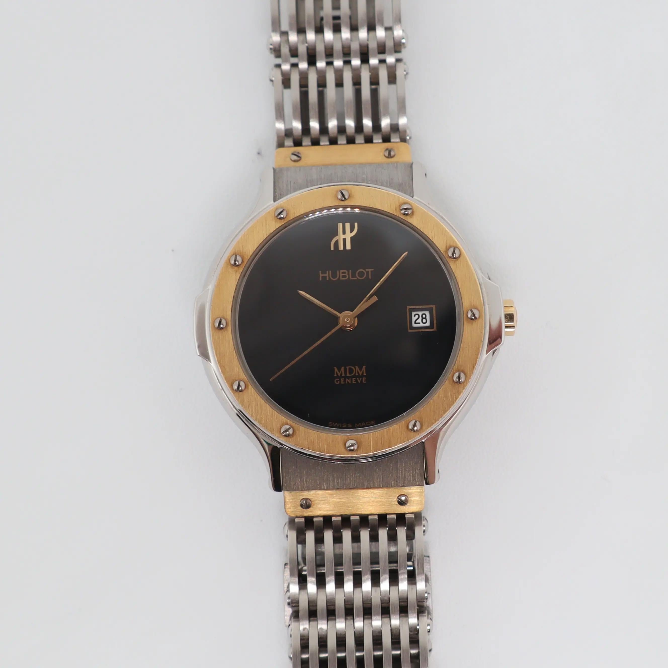 Women's Hublot MDM Classic Senyora Steel Yellow Gold Quartz Ladies Watch 1390.100.2 For Sale