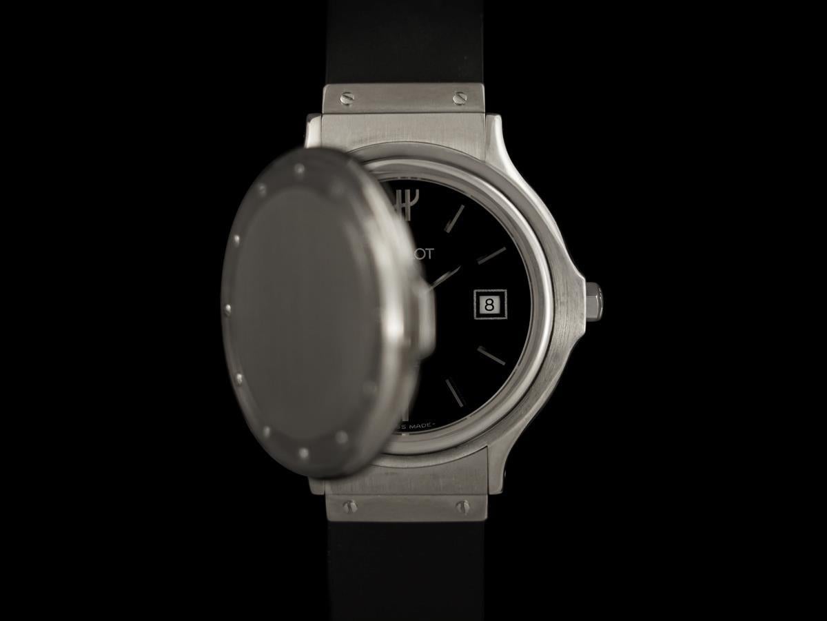 Hublot MDM Couvercle Donna Orologio con coperchio coperto e bracciale in gomma - SS In condizioni buone in vendita a Suwanee, GA