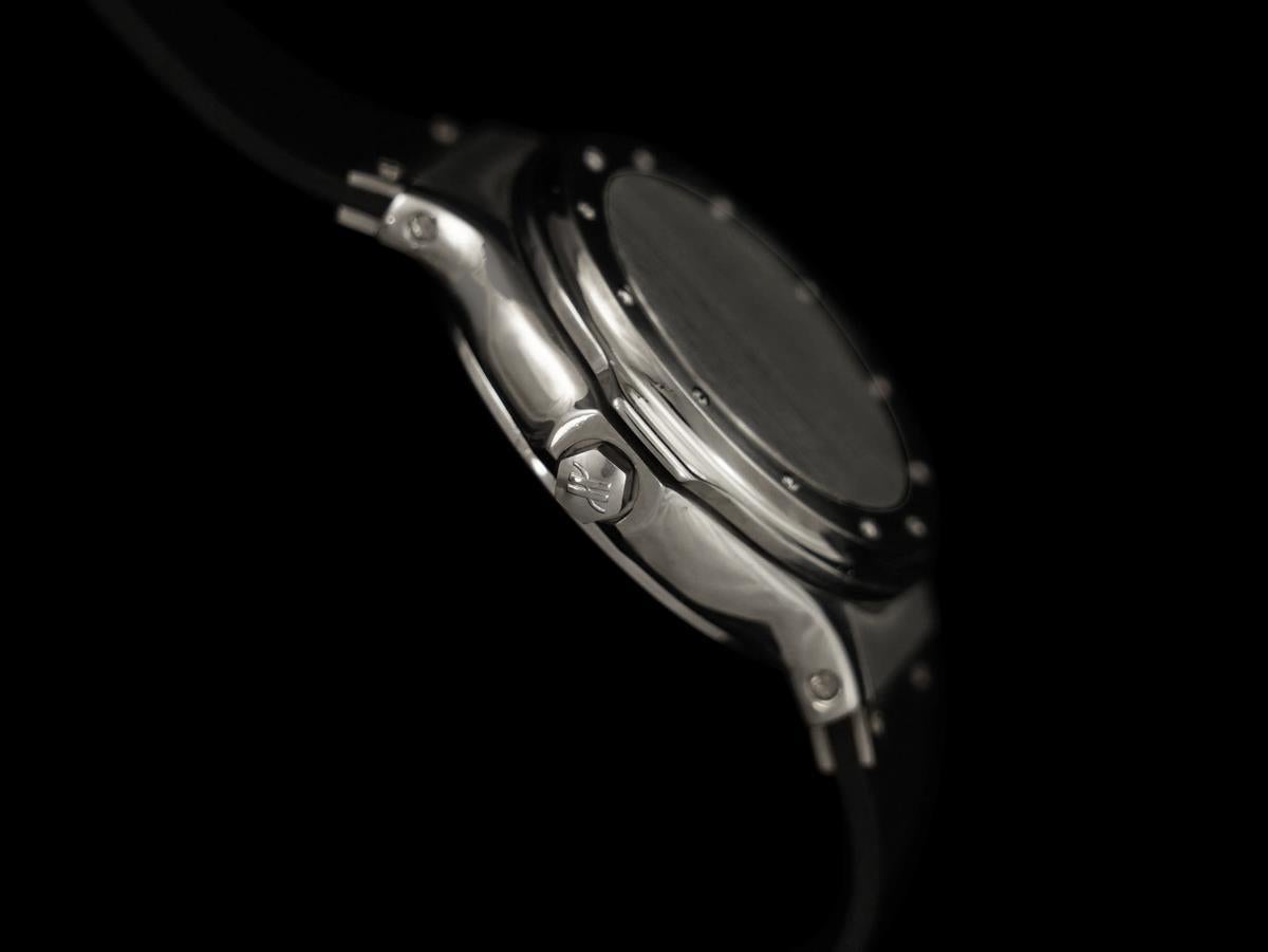 Uomo Hublot MDM Couvercle Donna Orologio con coperchio coperto e bracciale in gomma - SS in vendita