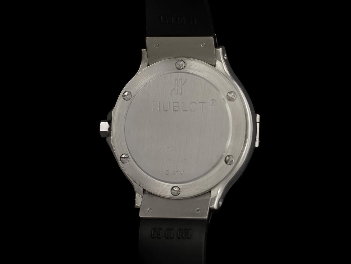 Hublot MDM Couvercle Donna Orologio con coperchio coperto e bracciale in gomma - SS in vendita 2