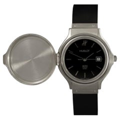 Hublot MDM Couvercle Ladies Covered Flip Top Lid Watch with Rubber Bracelet - SS