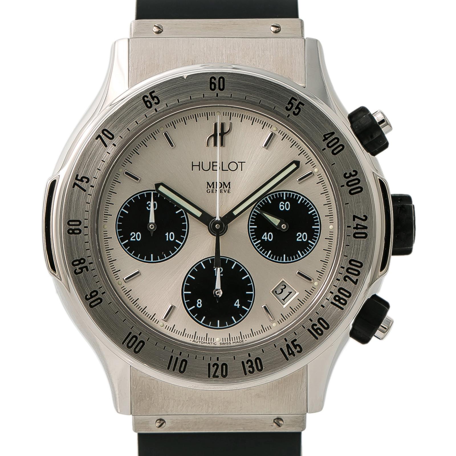 Hublot MDM 192.01, Silver Dial Certified Authentic In Excellent Condition In Miami, FL