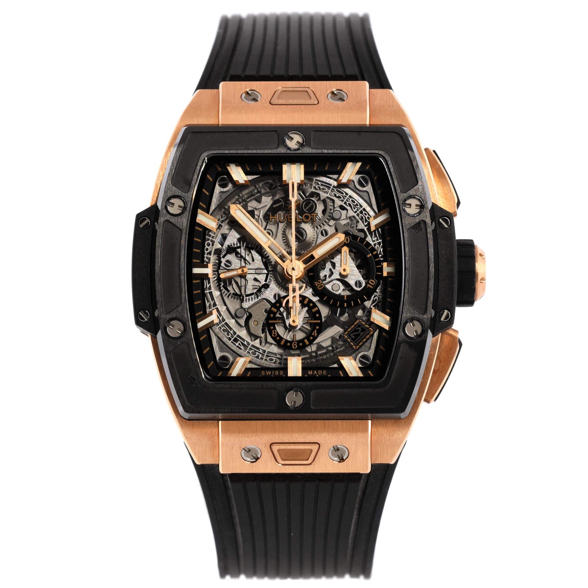 Hublot Spirit of Big Bang Chronograph Automatic Watch Rose Gold with Ceramic For Sale