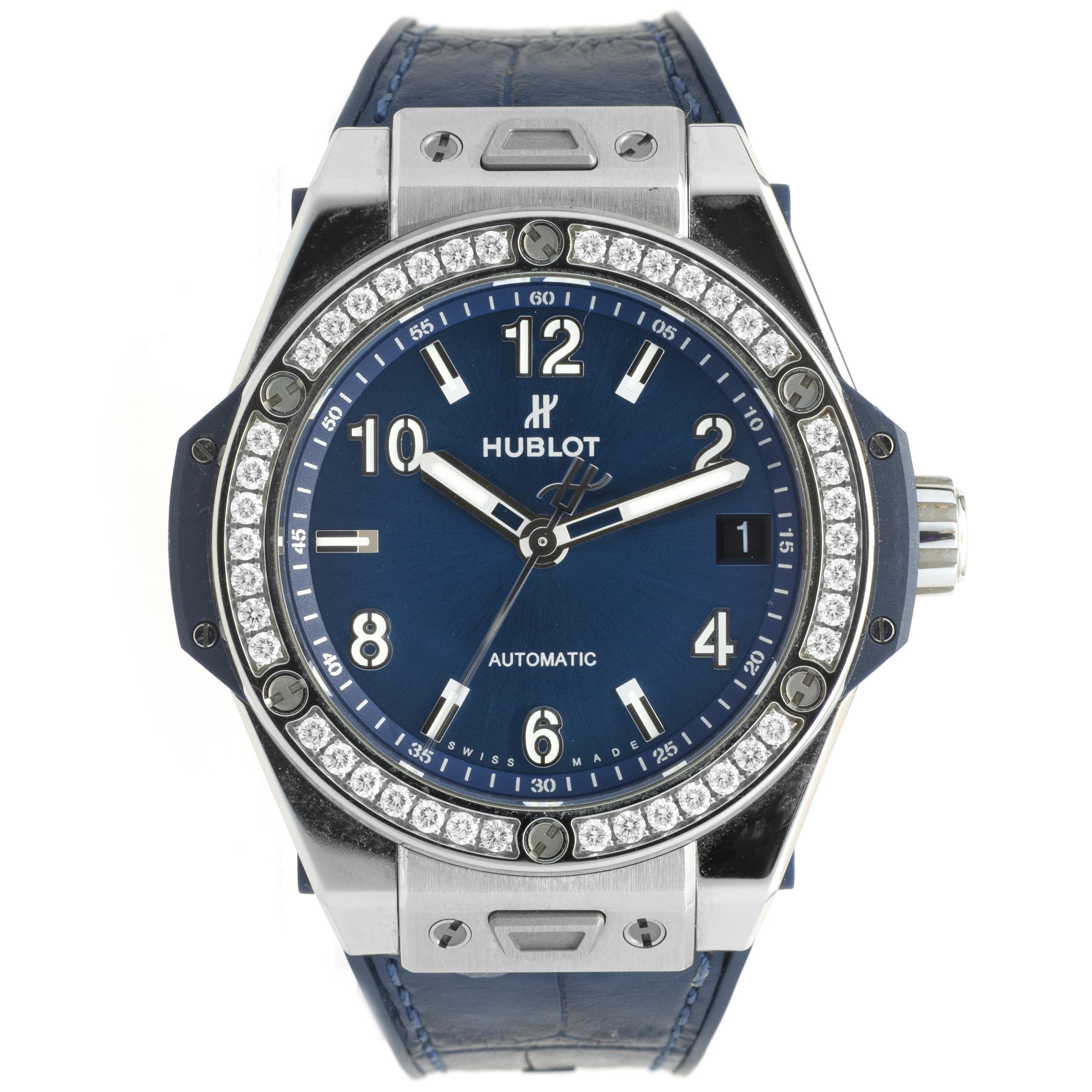 Hublot Big Bang One Click de acero inoxidable con bisel de diamantes