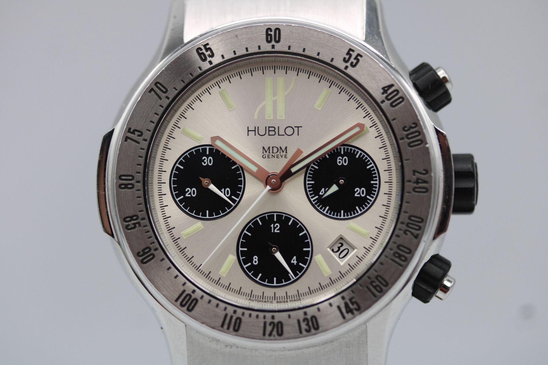 Men's Hublot Super B Chronograph 1921.1  42mm Stainless Steel  Exhibition Case Back For Sale