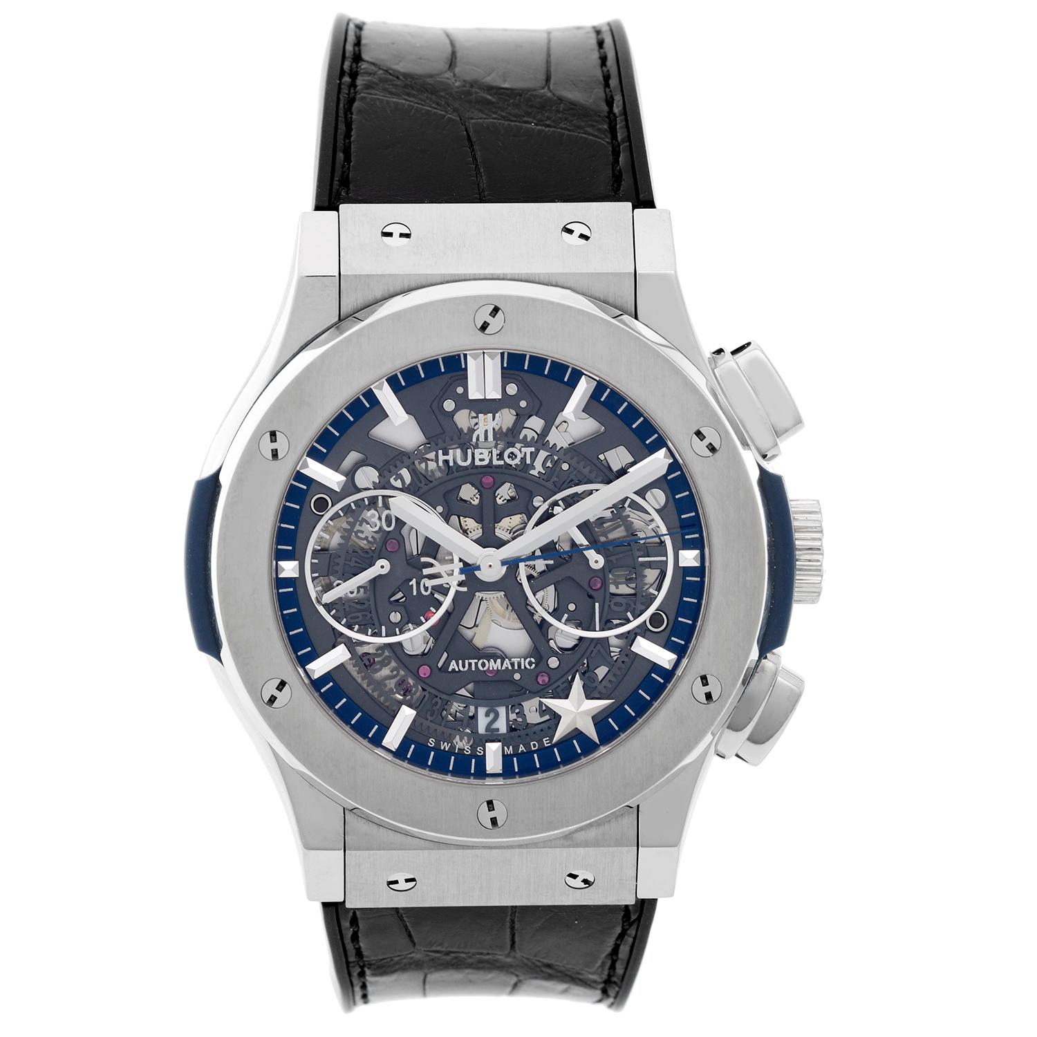 Hublot titanium Classic Fusion Dallas Cowboys Special Ed Automatic Wristwatch