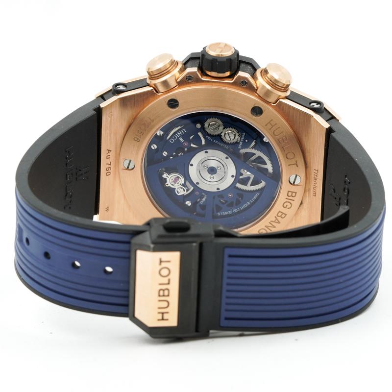 Hublot Unico Blu Big Bang 18k King Gold 411.OX.5189.RX 2018 5