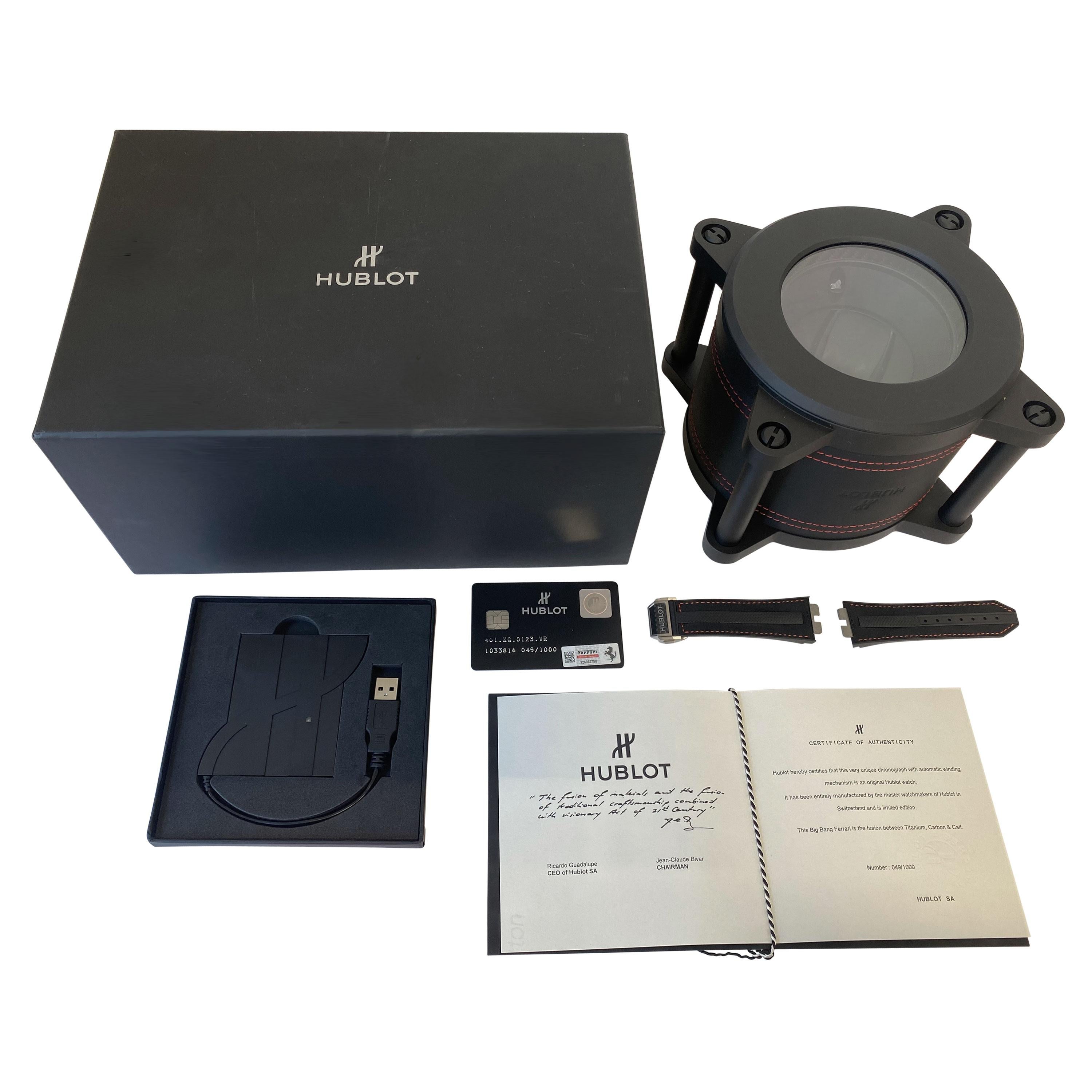 Hublot Unico Ferrari 401.NQ.0123.VR Men's Watch in Titanium In Excellent Condition In New York, NY