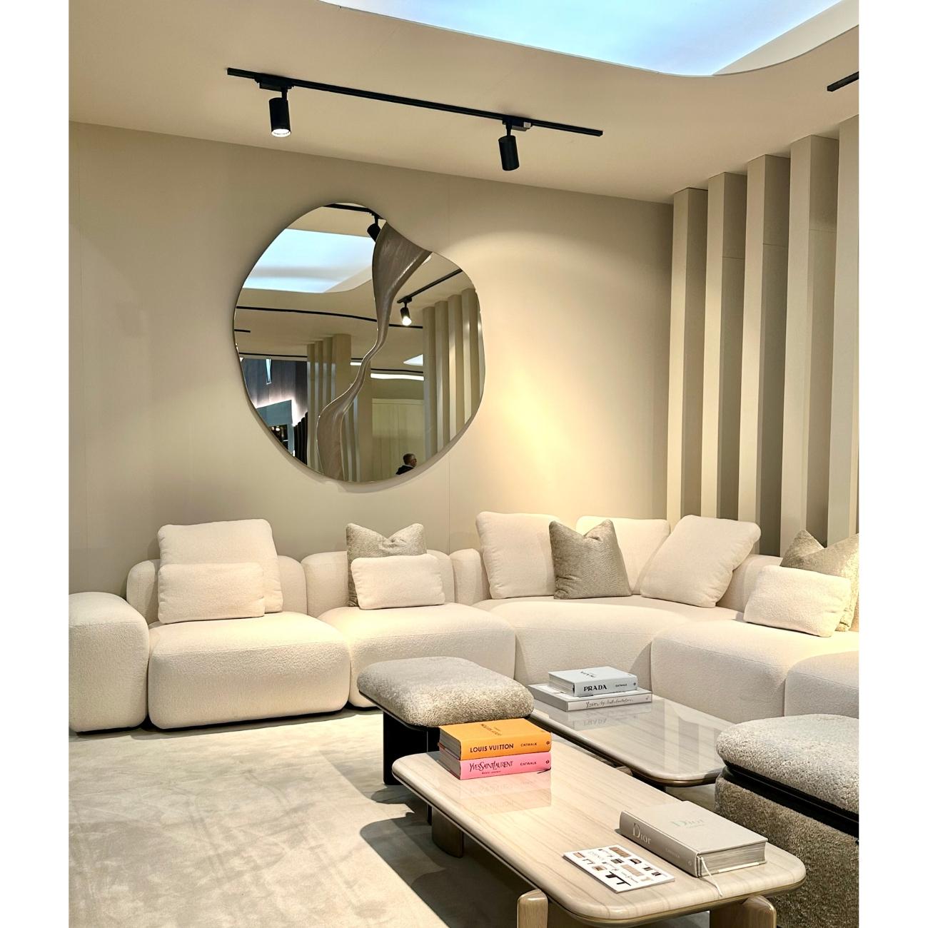 Organic Modern HUDSON W Modern Wall Mirror For Sale