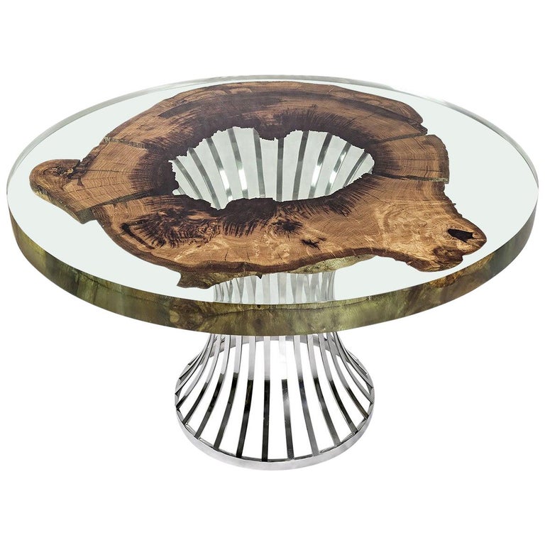 Hudson 120 Resin Round Table For, Resin Round Table