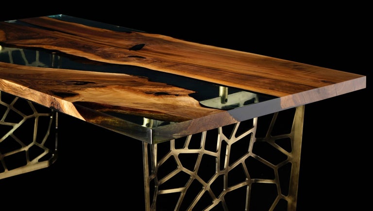 Hudson 200 Epoxy Resin Dining Table For At 1stdibs Hudson 200 Epoxy Resin Dining Table In New Condition For Union City Nj