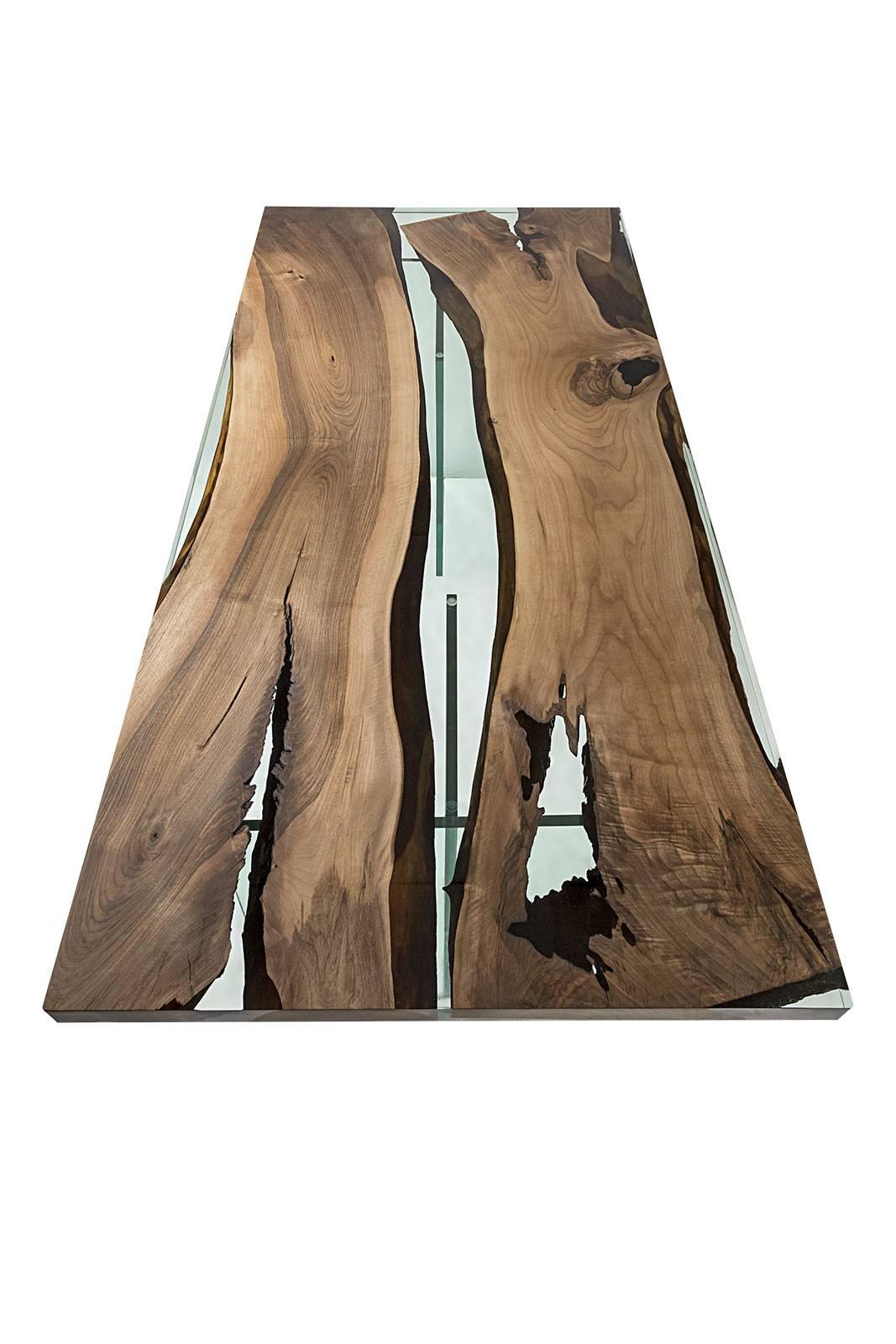 wood acrylic table