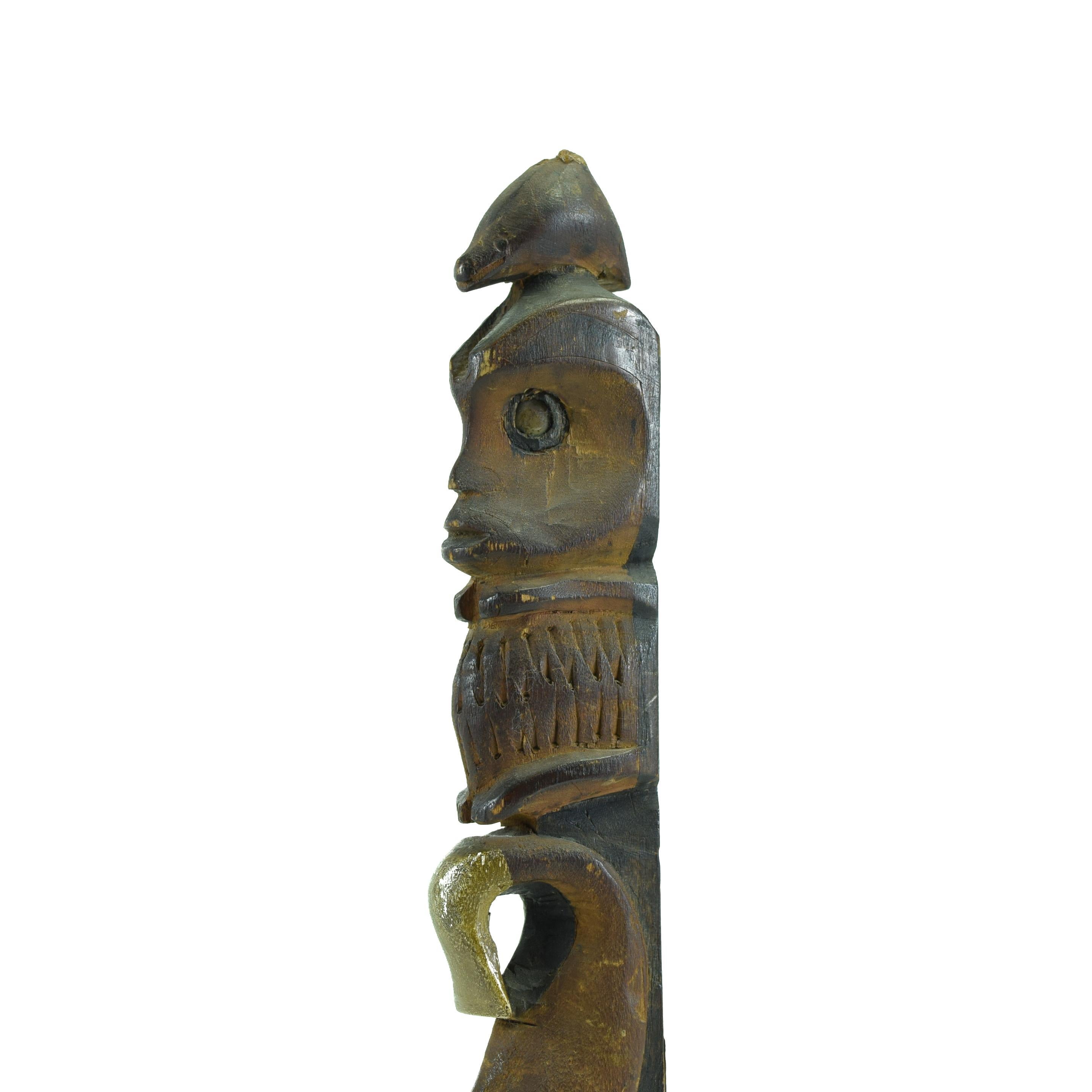 Native American Circa 1900 Salish Totem For Sale