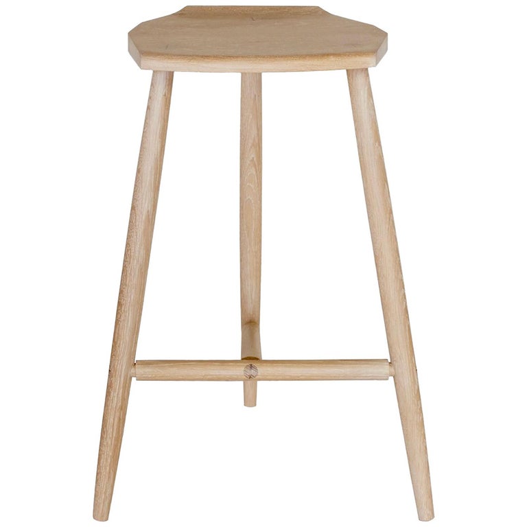 Hudson Cerused Oak Counter Height 3, Wooden Stool Counter Height