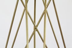 Hudson Hairpin Side Table Maple Brassy Gold