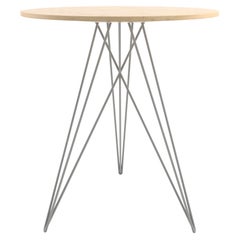 Hudson Hairpin Side Table Maple Grey