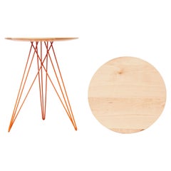 Hudson Hairpin Side Table Maple Orange