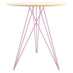 Hudson Hairpin Side Table Maple Pink
