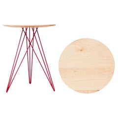 Hudson Hairpin Side Table Maple Red