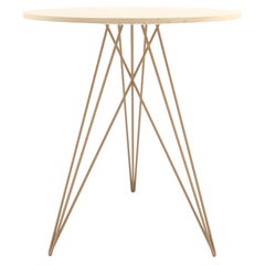 Hudson Hairpin Side Table Maple Rose Copper
