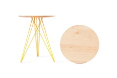 Hudson Hairpin Side Table Maple Yellow