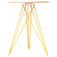 Hudson Hairpin Side Table Maple Yellow