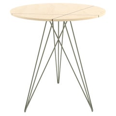 Mesa auxiliar con horquilla Hudson con incrustaciones de madera de arce verde pradera