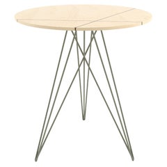 Table d'appoint Hudson en épingle à cheveux avec bois incrusté d'érable vert prairie