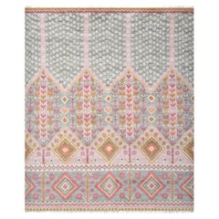 Hudson Hand Knotted Contemporary Floral Wool 9' 0" x 12' 0" Pink Area Rug
