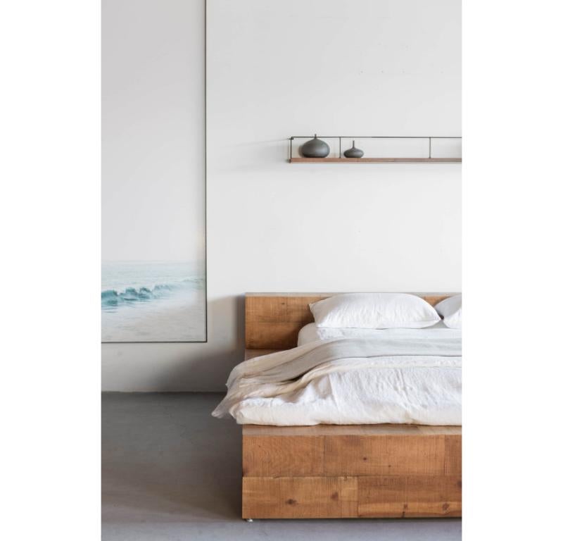 Hand-Crafted Hudson Platform Bed Cal King Size by Croft House For Sale
