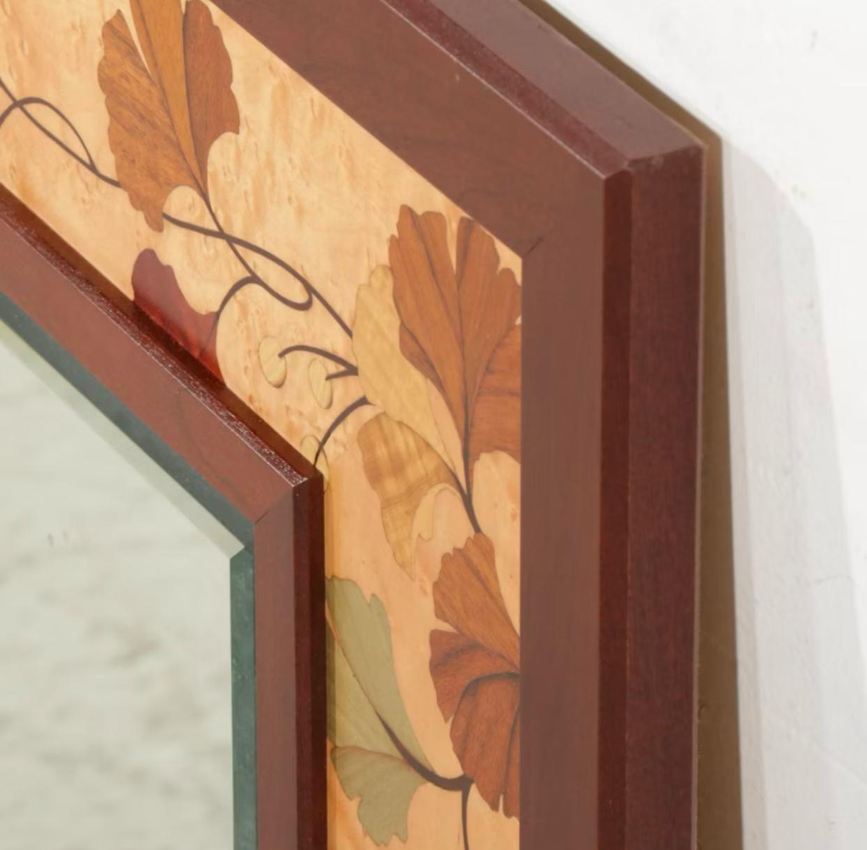 Legno Specchio con intarsio del fiume Hudson 