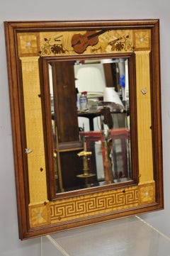 Hudson River Inlay Marquetry Inlaid Concerto Classic Beveled Glass Mirror