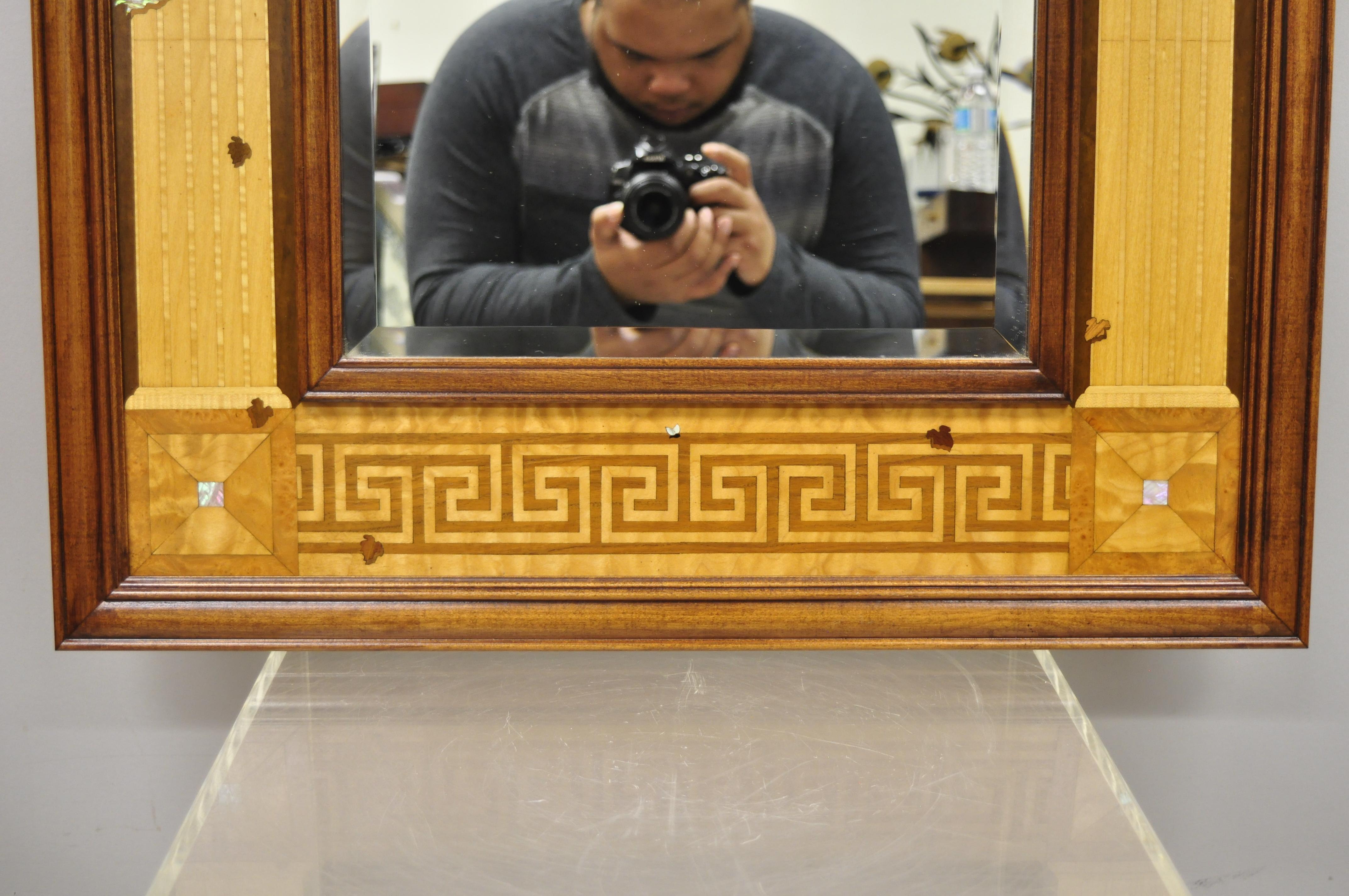 inlaid wood mirror