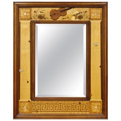 Hudson River Inlay Marquetry Inlaid Concerto Classic Beveled Glass Mirror