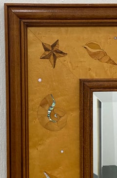 Hudson River Inlay "Seashell Medley" Border Mirror 20th c.