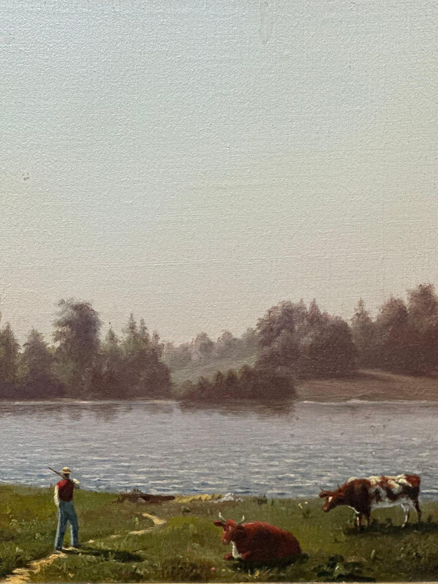 „Hudson River“ Ölgemälde auf Leinwand von John Williamson, 1865 (Mittleres 19. Jahrhundert) im Angebot