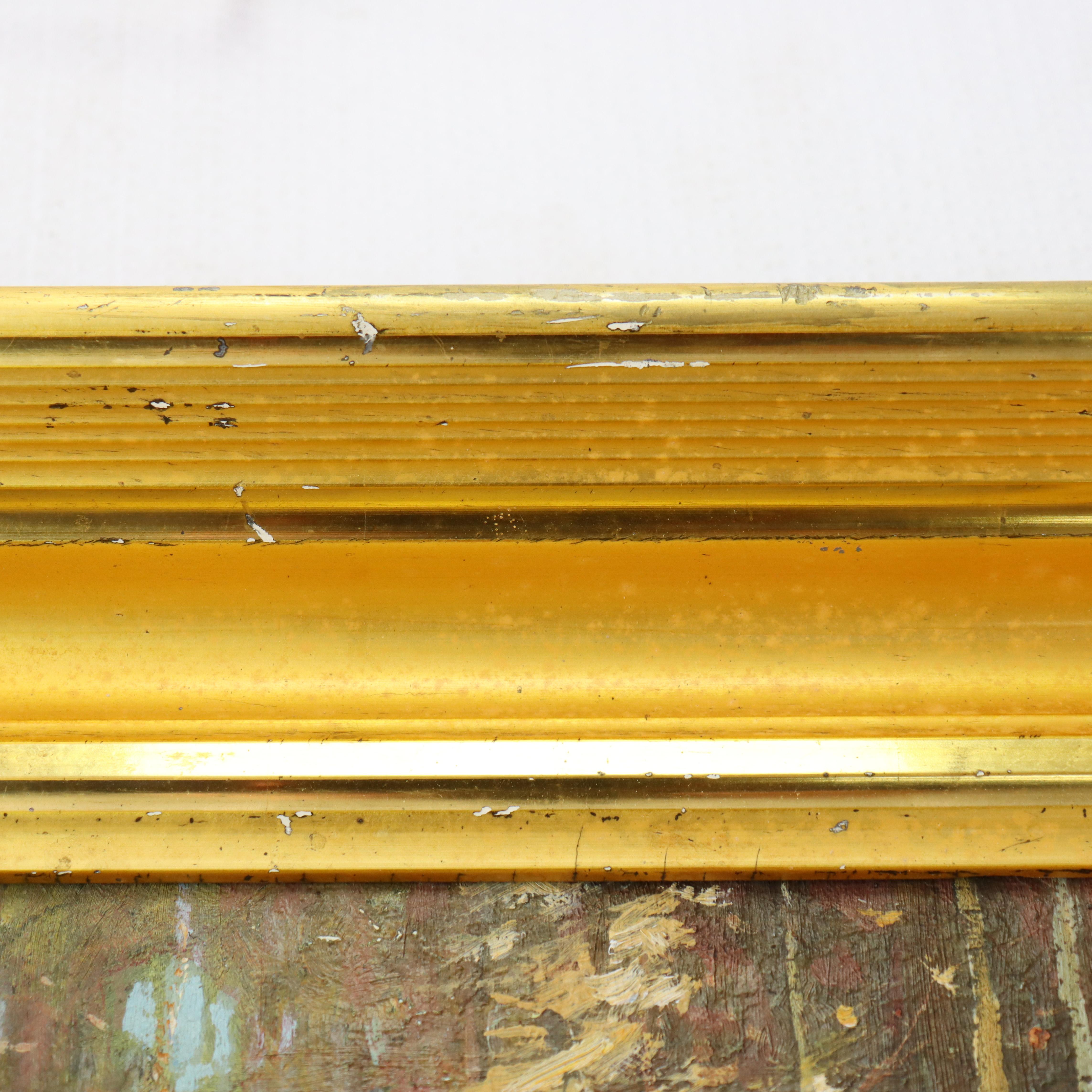 Hudson River School Öl auf Karton Landschaftsgemälde von F. W. Loven C1914 im Angebot 5