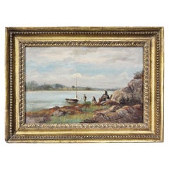 Hudson River School Oil on Panel Painting