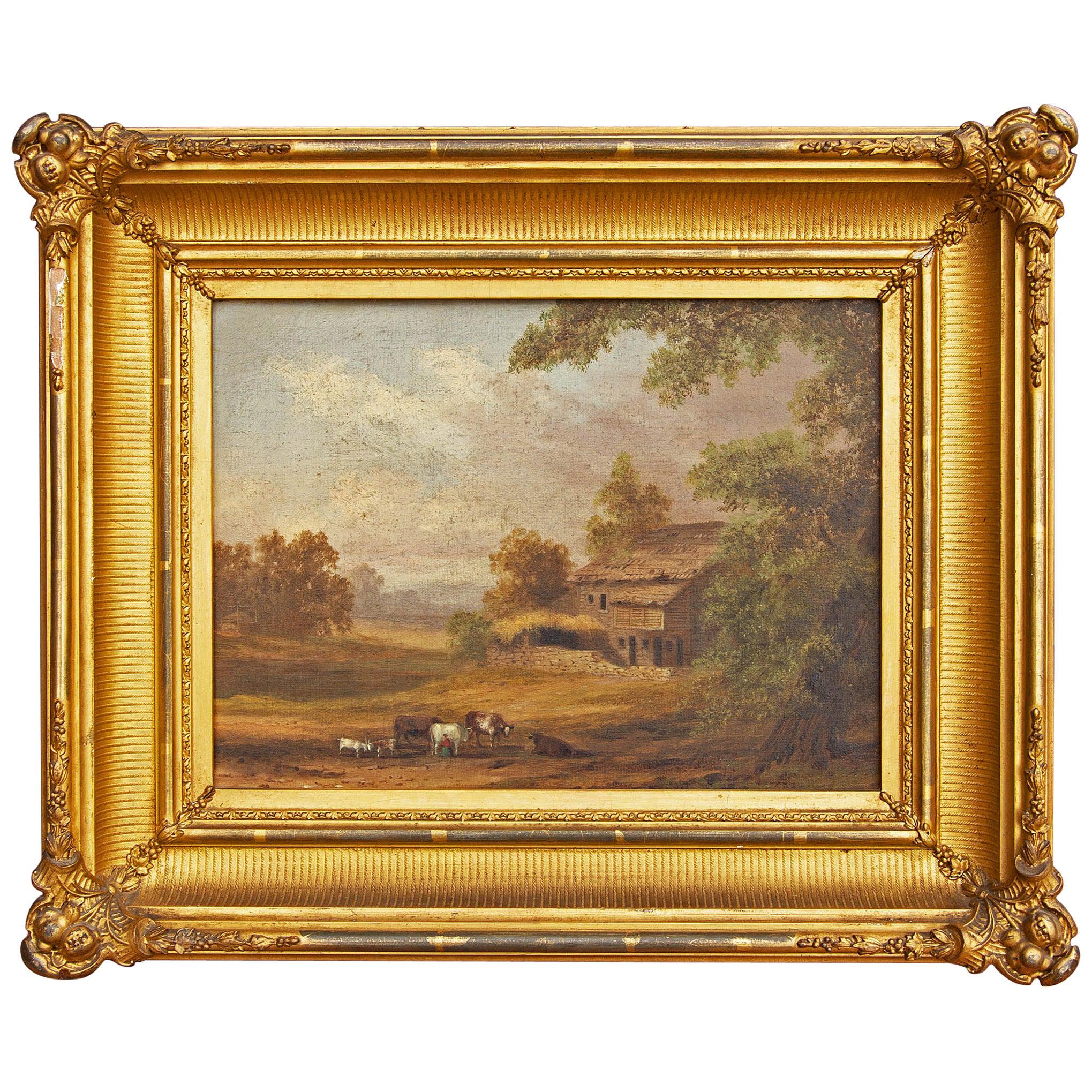 Hudson River School Painting in Original Gilt Frame