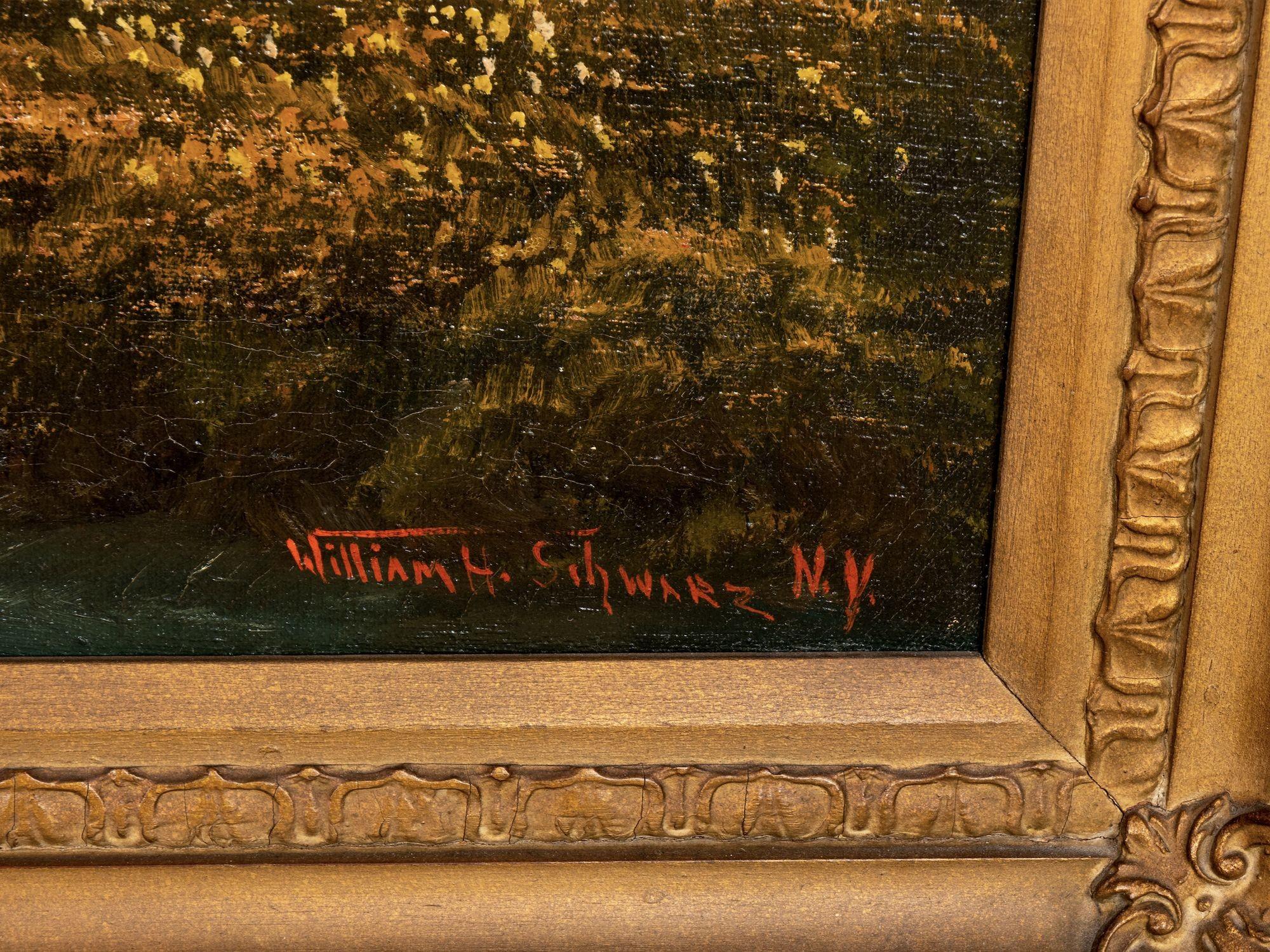 Peinture de l'école de la rivière Hudson Huile sur toile, 20e siècle en vente 2