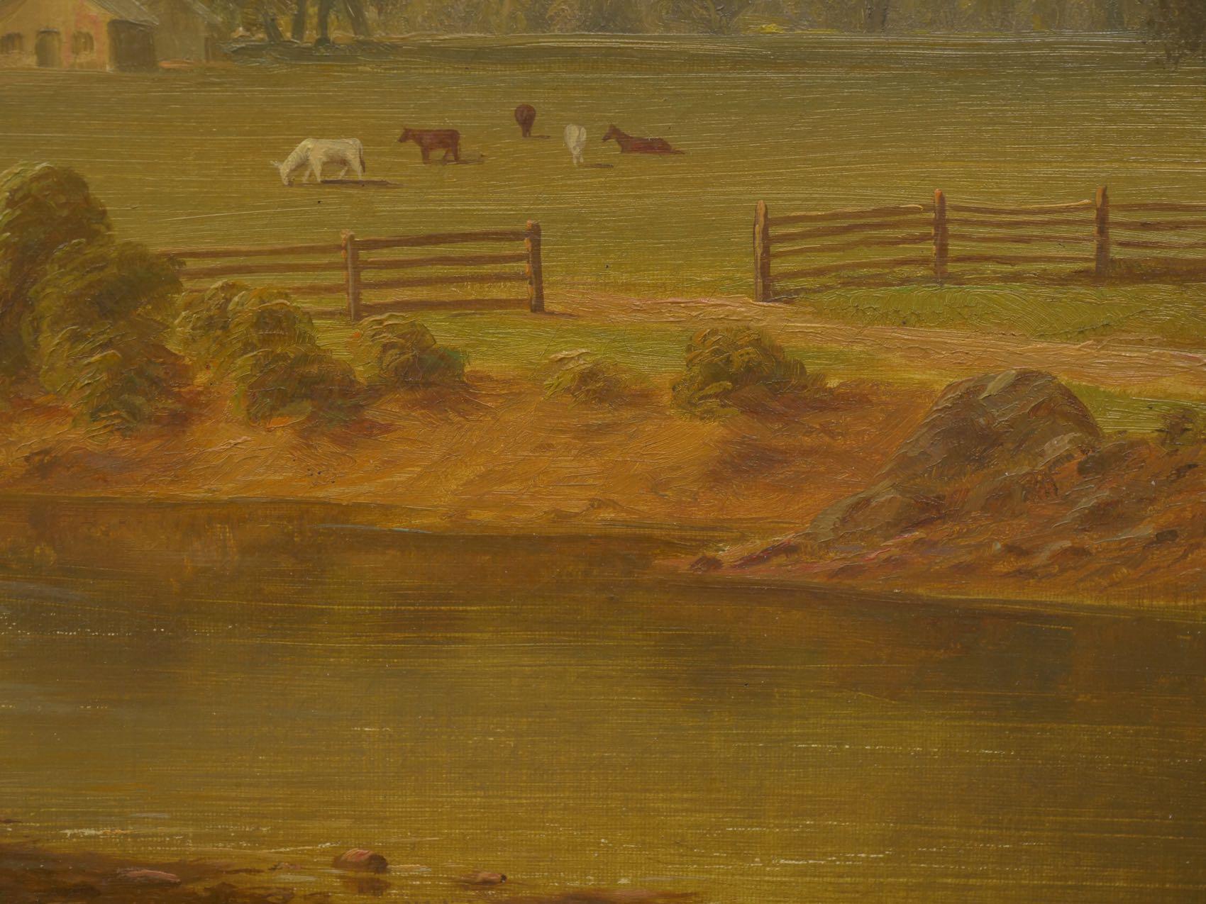 Hudson River Valley Oil Landscape Painting, 19th Century 8