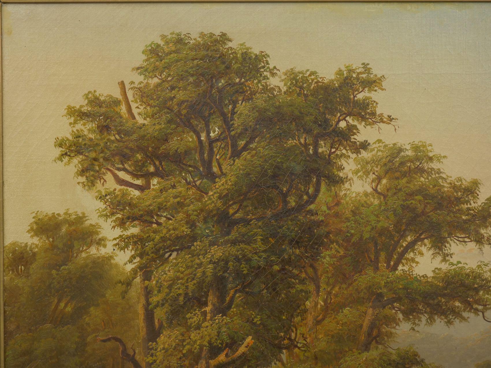 Hudson River Valley Oil Landscape Painting, 19th Century 1