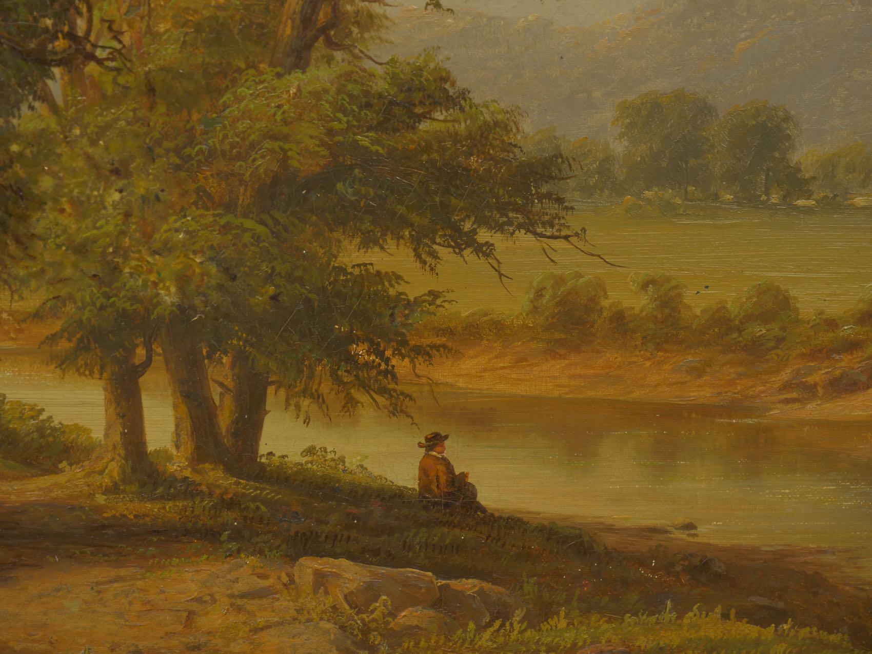 Hudson River Valley Oil Landscape Painting, 19th Century 4