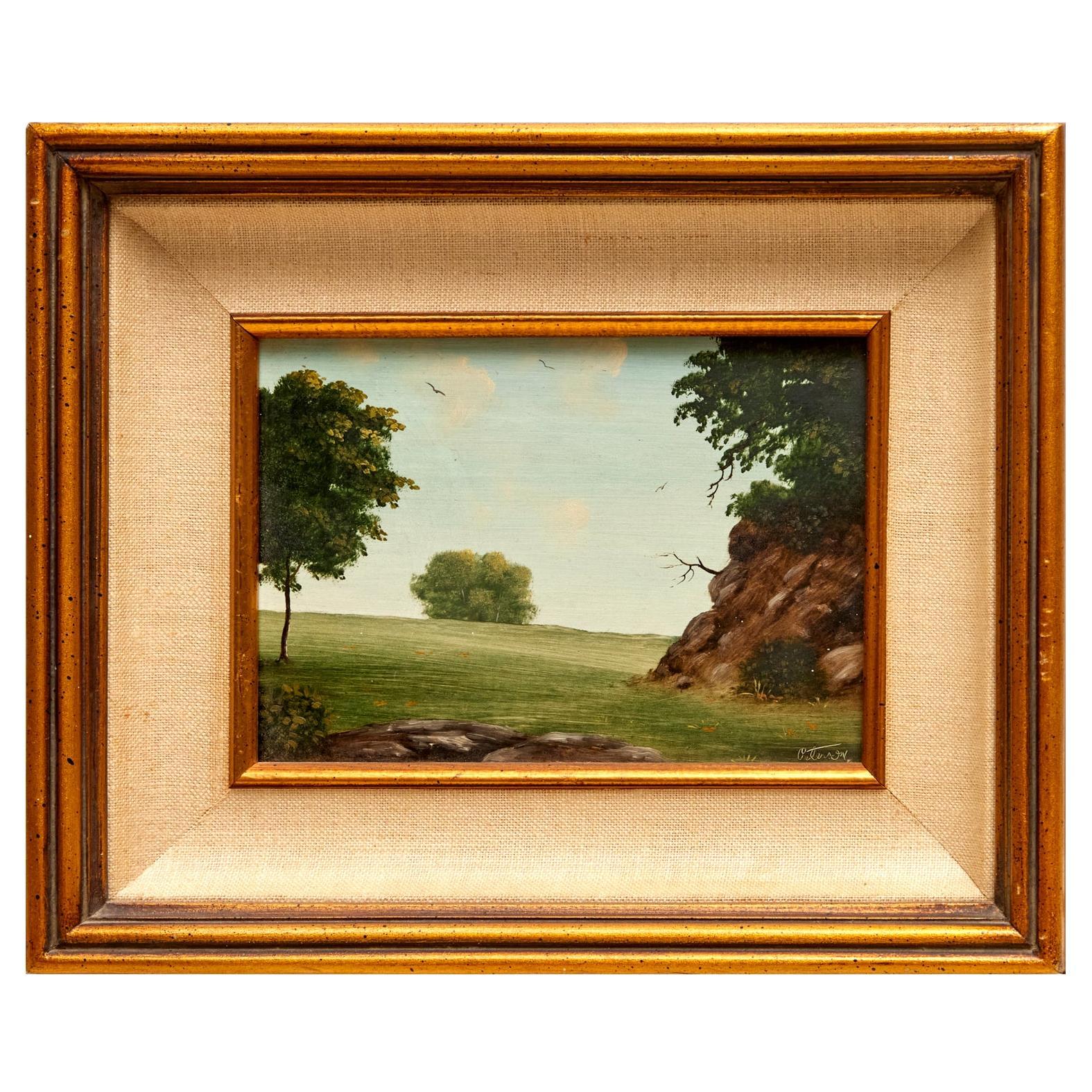 Ölgemälde einer Landschaft im Stil der Hudson-Schule, Richard Peterson (Amerikaner, geb. 1947) im Angebot