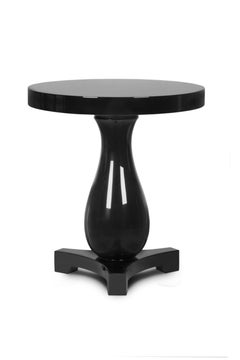 Hudson Side Table in Black Lacquered