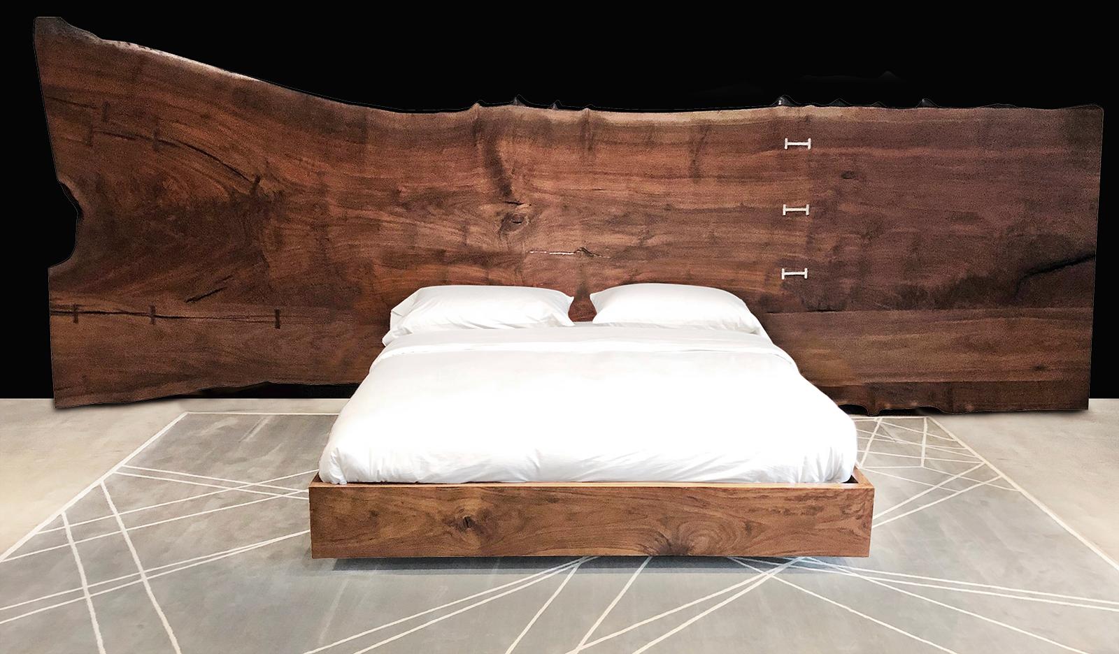 Hudson Bed (Walnut Slab)
Dimensions: King size platform (66.5