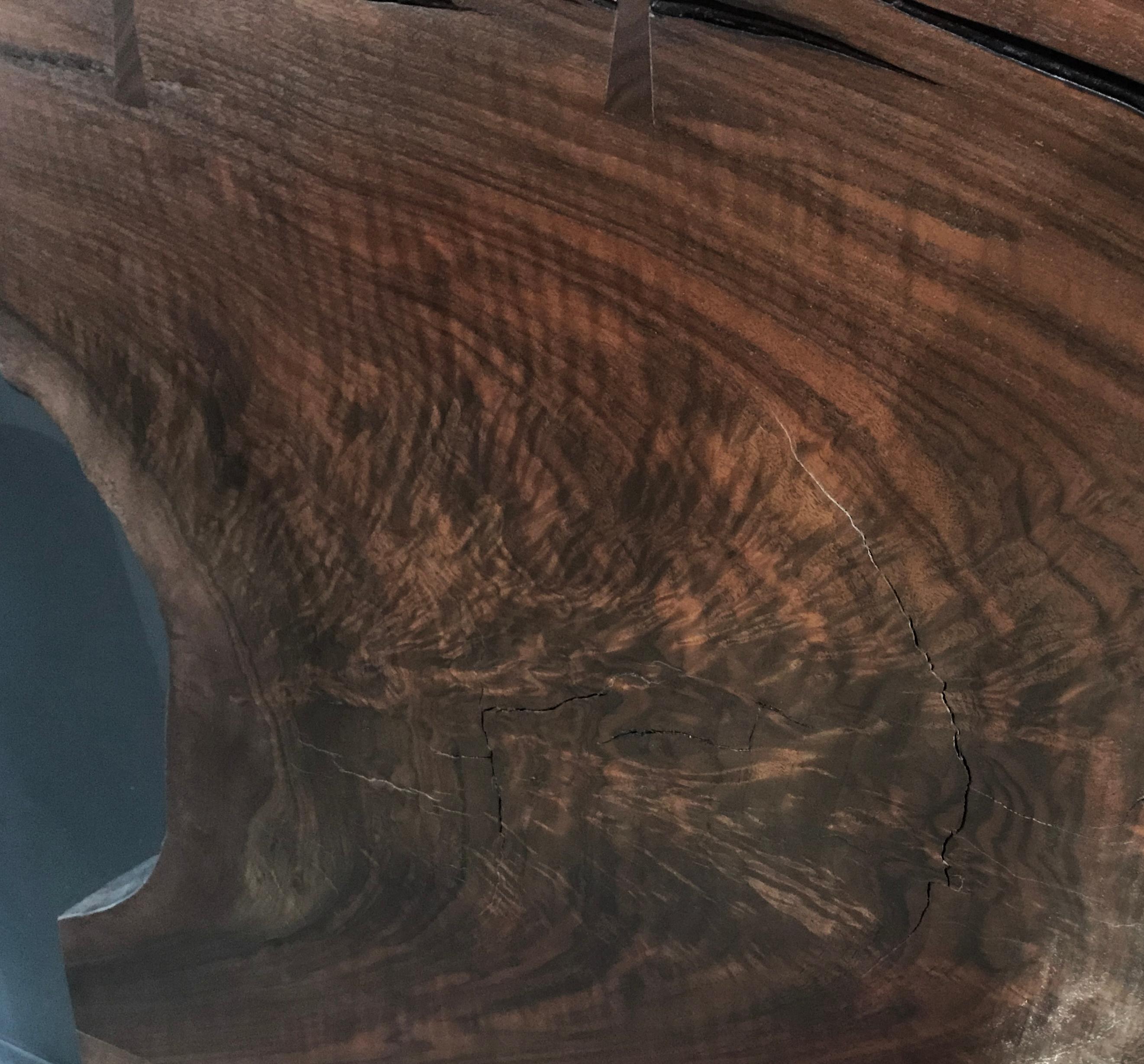 Carved Hudson Bed (walnut slab) By Barlas Baylar For Sale