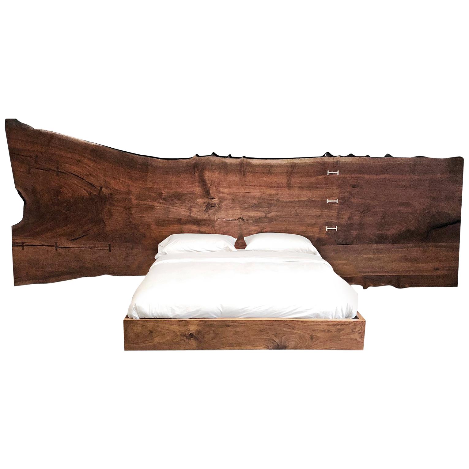 Hudson Bed (walnut slab) By Barlas Baylar For Sale