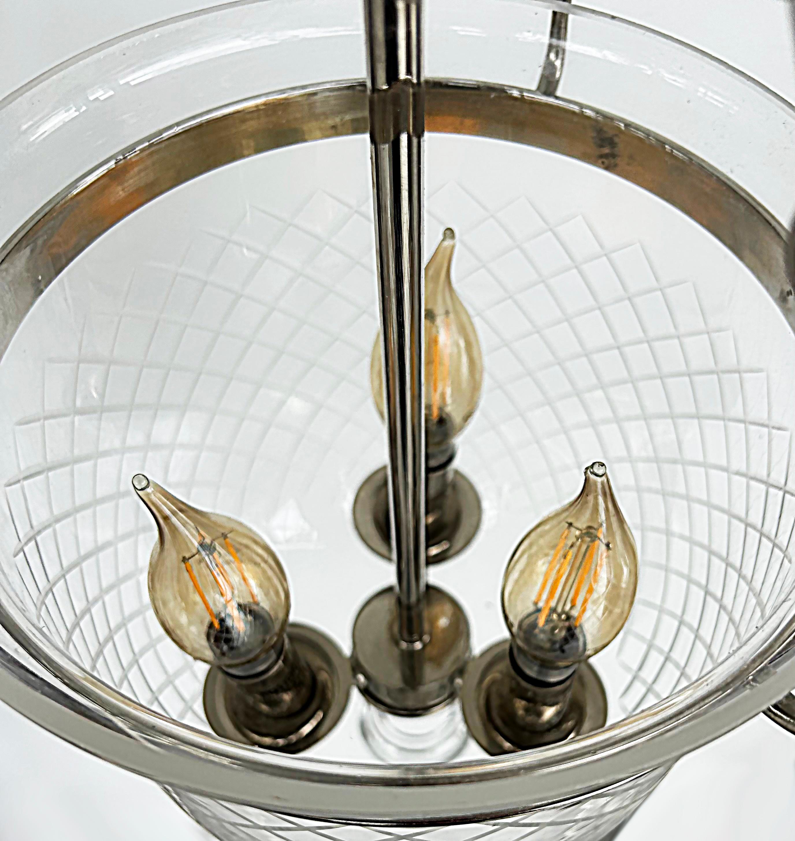 Hudson Valley Lighting Hampton 3 luci a campana con vetro tagliato in vendita 1
